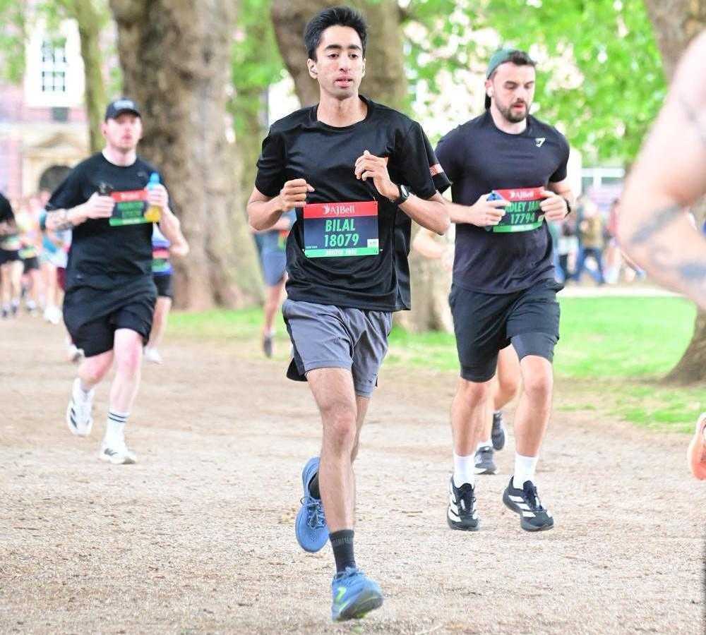 Photo of Bilal running through Queen Square