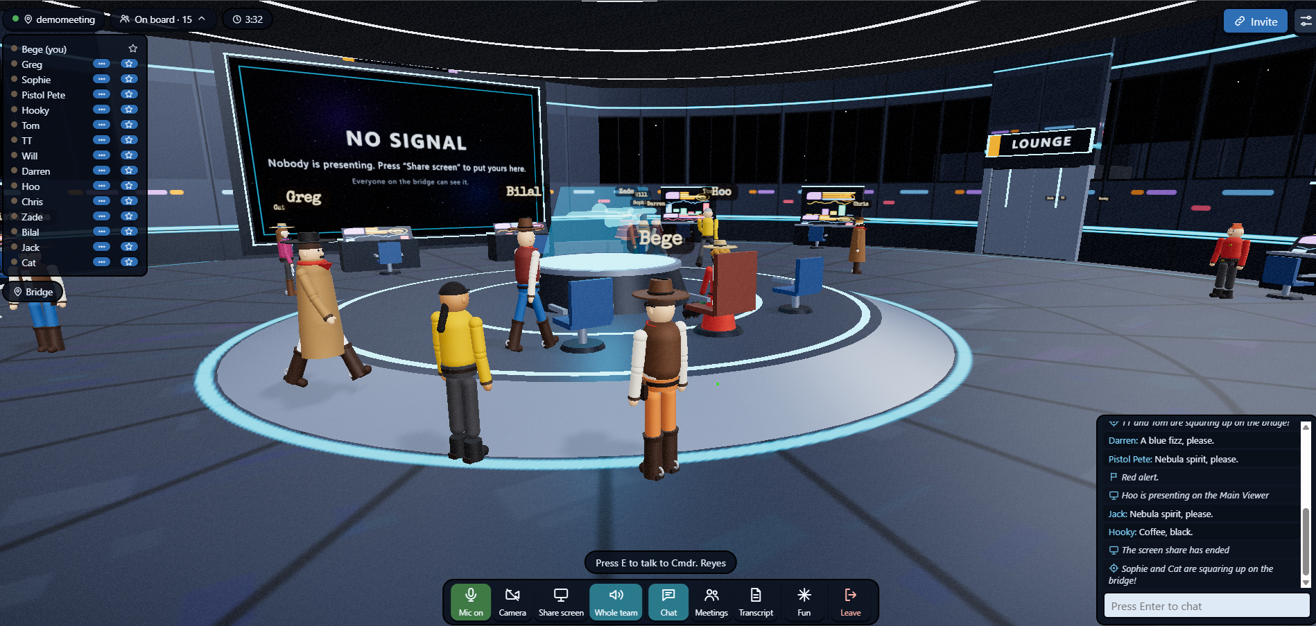 Space conference call