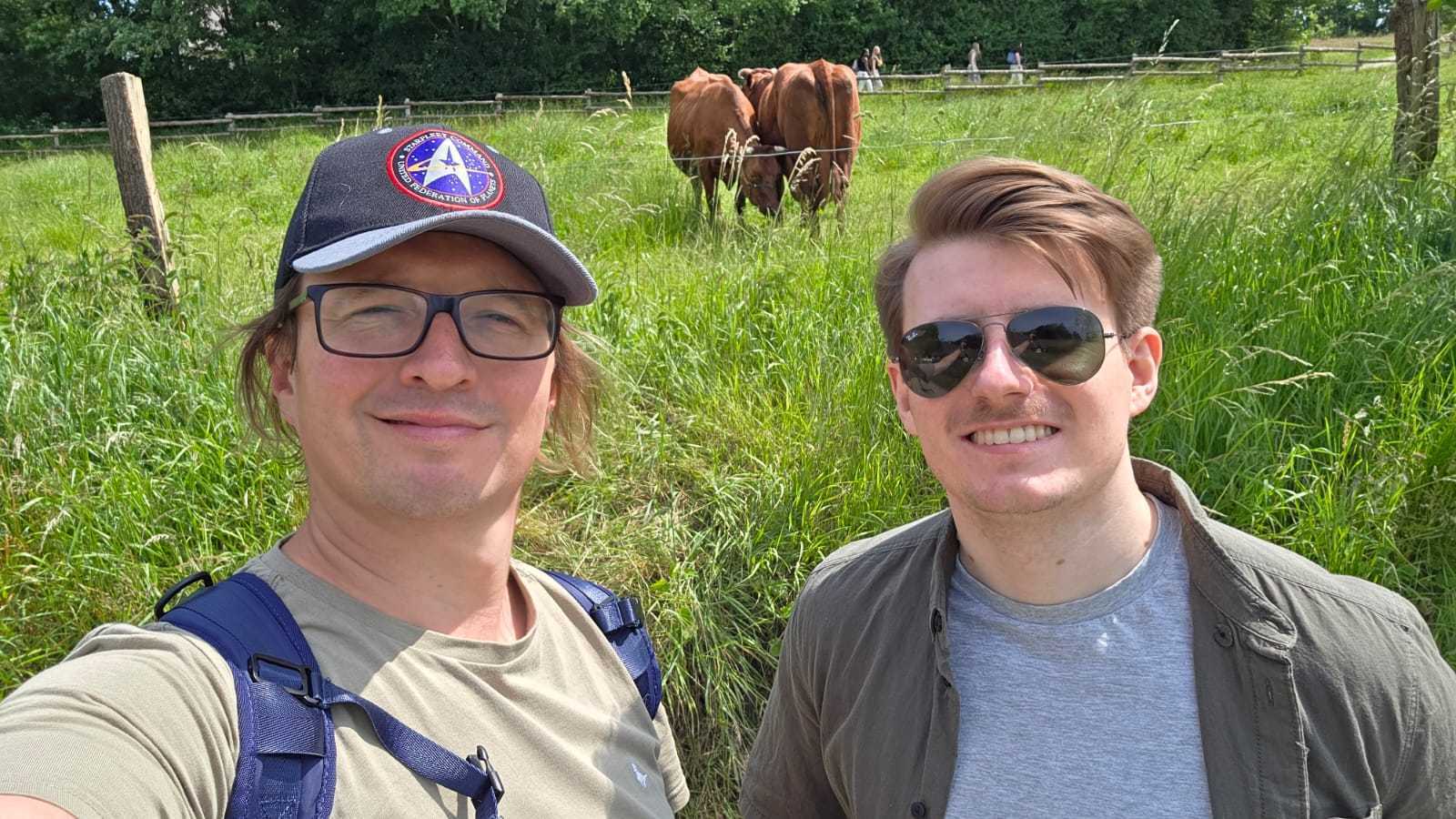 Hugh and Darren at Funen Village